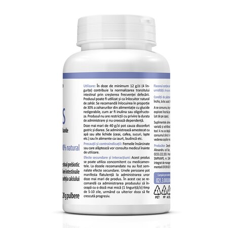 Inulin FOS pulbere, 120 g, Zenyth 623002