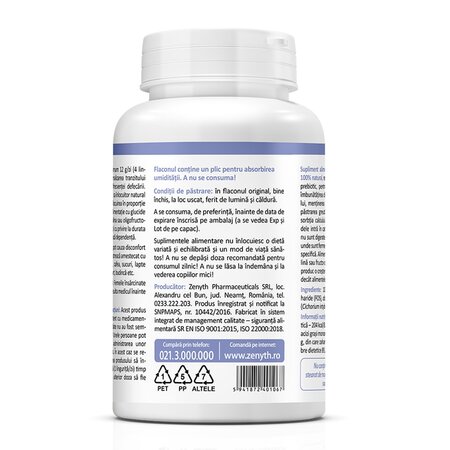 Inulin FOS pulbere, 120 g, Zenyth 623000