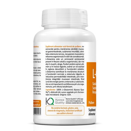 L-glutamina pulbere, 120 g, Zenyth 619527