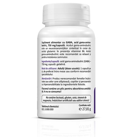 Gaba, 750 mg, 30 capsule, Zenyth 700860