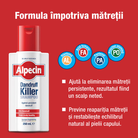 Sampon anti-matreata Schuppen Killer, 250 ml, Alpecin 721324