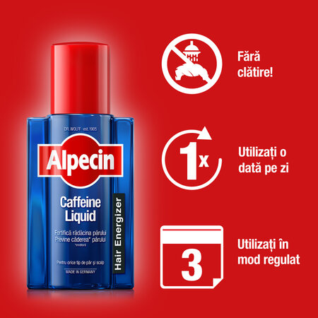 Lotiune energizanta pentru par Caffeine Liquid, 200 ml, Alpecin 721310