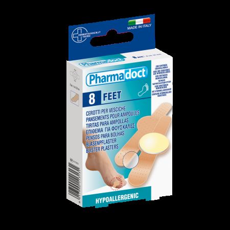 Plasturi hidrocoloid pentru vezicule si bataturi, 8 bucati, Pharmadoct