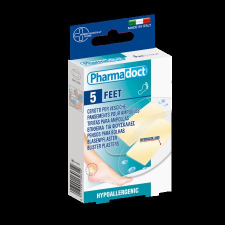 Plasturi hidrocoloid pentru vezicule si bataturi, 5 bucati, Pharmadoct