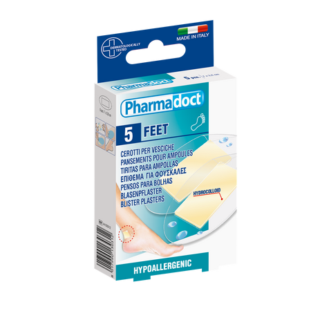 Plasturi hidrocoloid pentru vezicule si bataturi, 5 bucati, Pharmadoct