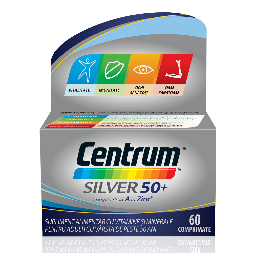 Centrum de la A la Z Silver 50+, 60 comprimate, Gsk