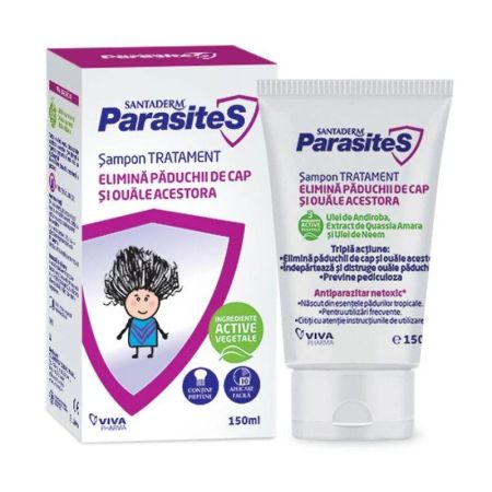 Sampon tratament impotriva paduchilor Santaderm, 150 ml, Viva Pharma