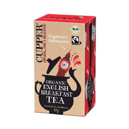 Ceai bio English Breakfast, 20 plicuri, Cupper