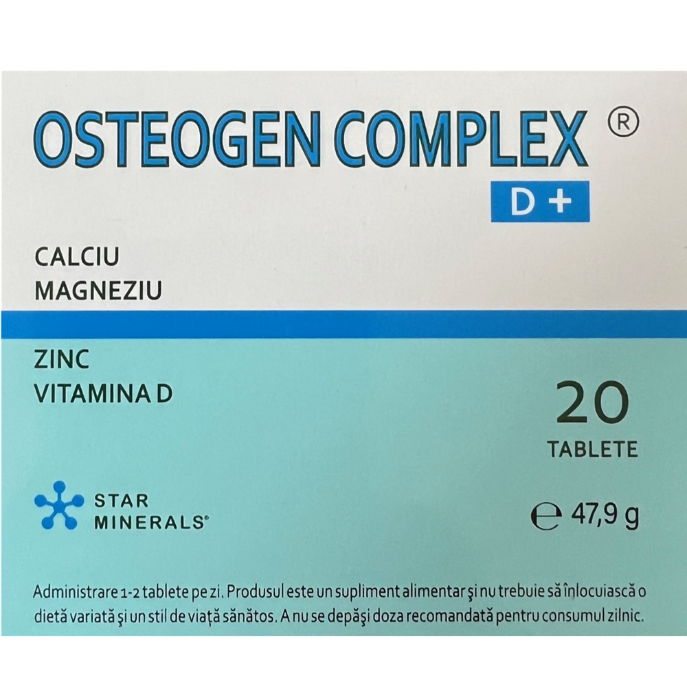 Osteogen Complex D+, 20 tablete, Star Minerals