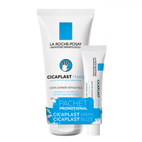 Pachet Crema reparatoare pentru maini Cicaplast, 50 ml + Balsam reparator pentru buze Cicaplast, 7.5 ml, La Roche-Posay