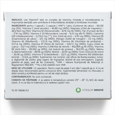 Capsule pentru imbunatatirea starii de sanatate Visislim Vitamins, 30 capsule, Vitaslim 653514