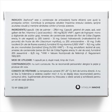 ZeaForce, 30 capsule, Vitaslim 653559