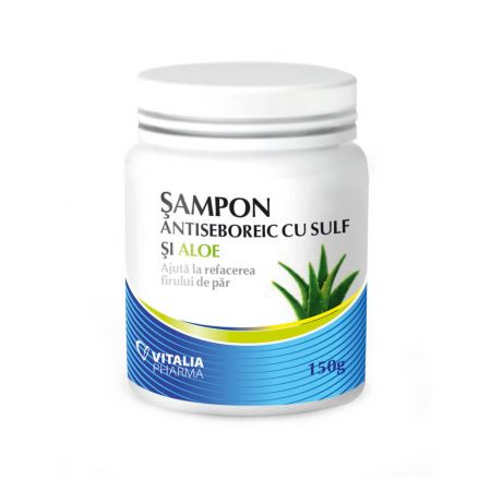 Sampon antiseboreic cu sulf si aloe, 150 g, Vitalia