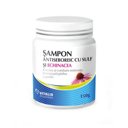 Sampon antiseboric cu sulf si echinacea, 150 g, Vitalia