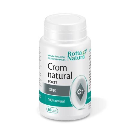 Crom natural forte 200 mcg, 30 capsule, Rotta Natura