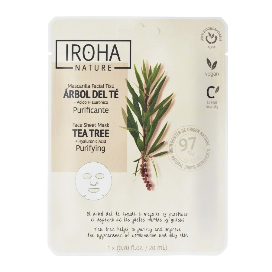 Masca de fata hidratanta cu Tea Tree, 20 ml, Iroha