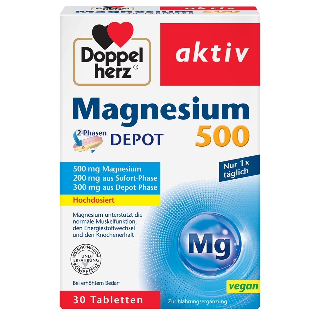 Magneziu 500 mg, 30 comprimate, Doppelherz