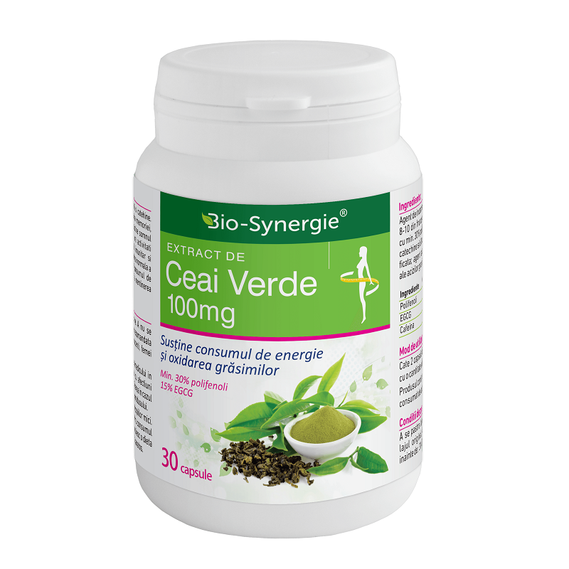 Extract de Ceai verde 100mg, 30 capsule, Bio Synergie