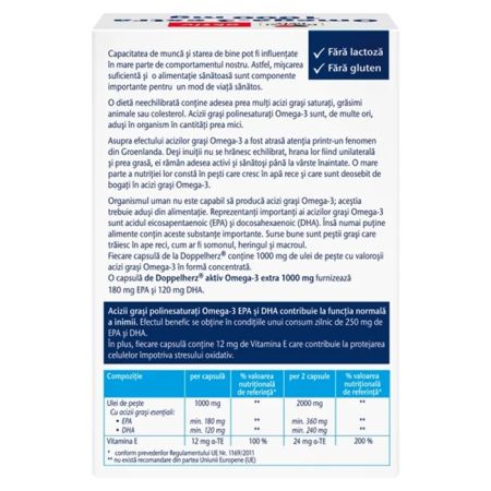 Omega 3 extra, 1000 mg, 120 capsule, Doppelherz 659611