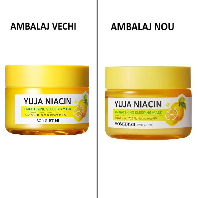 Masca de noapte Yuja Niacin 30Days Miracle Bightening, 60 g, Some By Mi