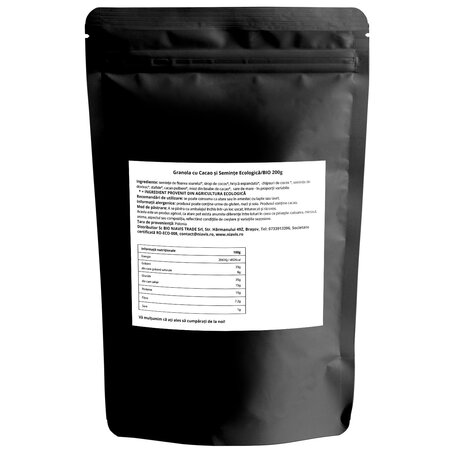 Granola Eco cu cacao si seminte, 200 g, Niavis 601557