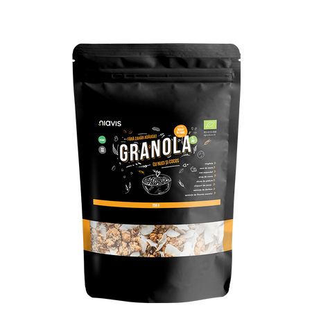 Granola Eco cu nuci si cocos, 200 g, Niavis