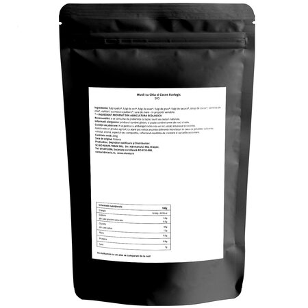Musli bio cu chia si cocos, 200 g, Niavis 601609