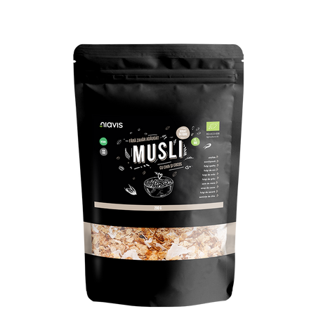 Musli bio cu chia si cocos, 200 g, Niavis