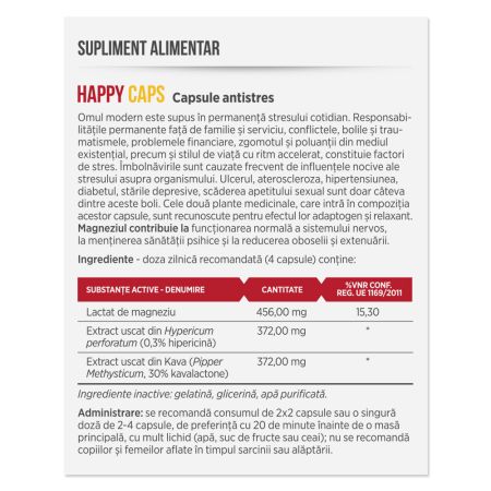 Happy Caps, 30 capsule, Parapharm 690194