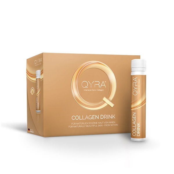 QYRA COLAGEN Anti-aging pentru ingrijire intensiva, 21 fiole buvabile, Gelita Health