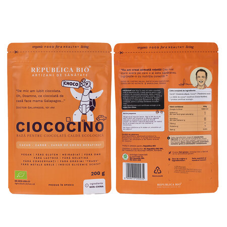 Baza Eco pentru ciocolata calda fara gluten Ciococino, 200 g, Republica Bio 701929