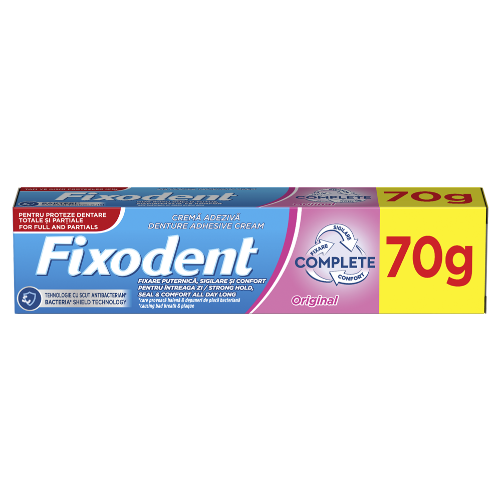Crema adeziva pentru proteza dentara Original, 70 g, Fixodent Complete