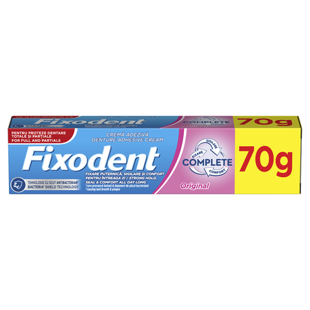 Crema adeziva pentru proteza dentara Original, 70 g, Fixodent Complete