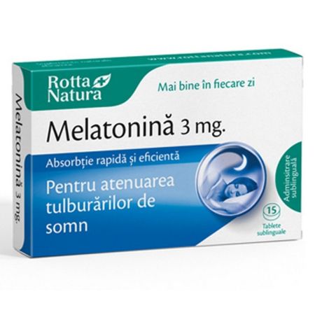 Melatonina, 3 mg, 15 tablete, Rotta Natura