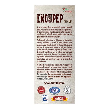 Engypep sirop, 200 ml, Bio Vitality 703933