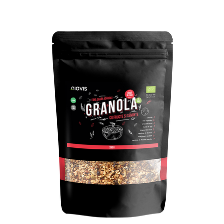 Granola Bio cu fructe si seminte, 200 g, Niavis