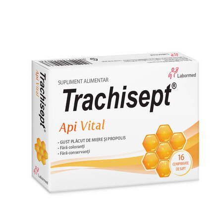 Trachisept Api Vital, 16 comprimate, Labormed 617536
