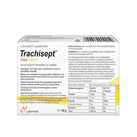 Trachisept Duo Clasic, 16 comprimate, Labormed 617540