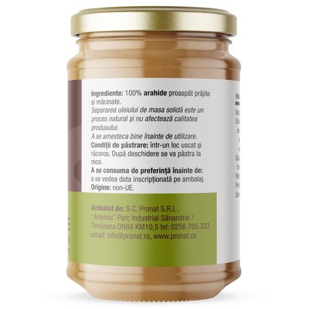 Unt de arahide, 300 g, Pronat 724773