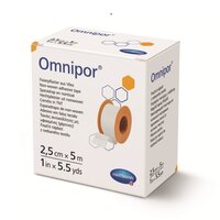 Plasture hipoalergen pe suport de hartie Omnipor, 2.5cmx5m, 1 bucata, Hartmann
