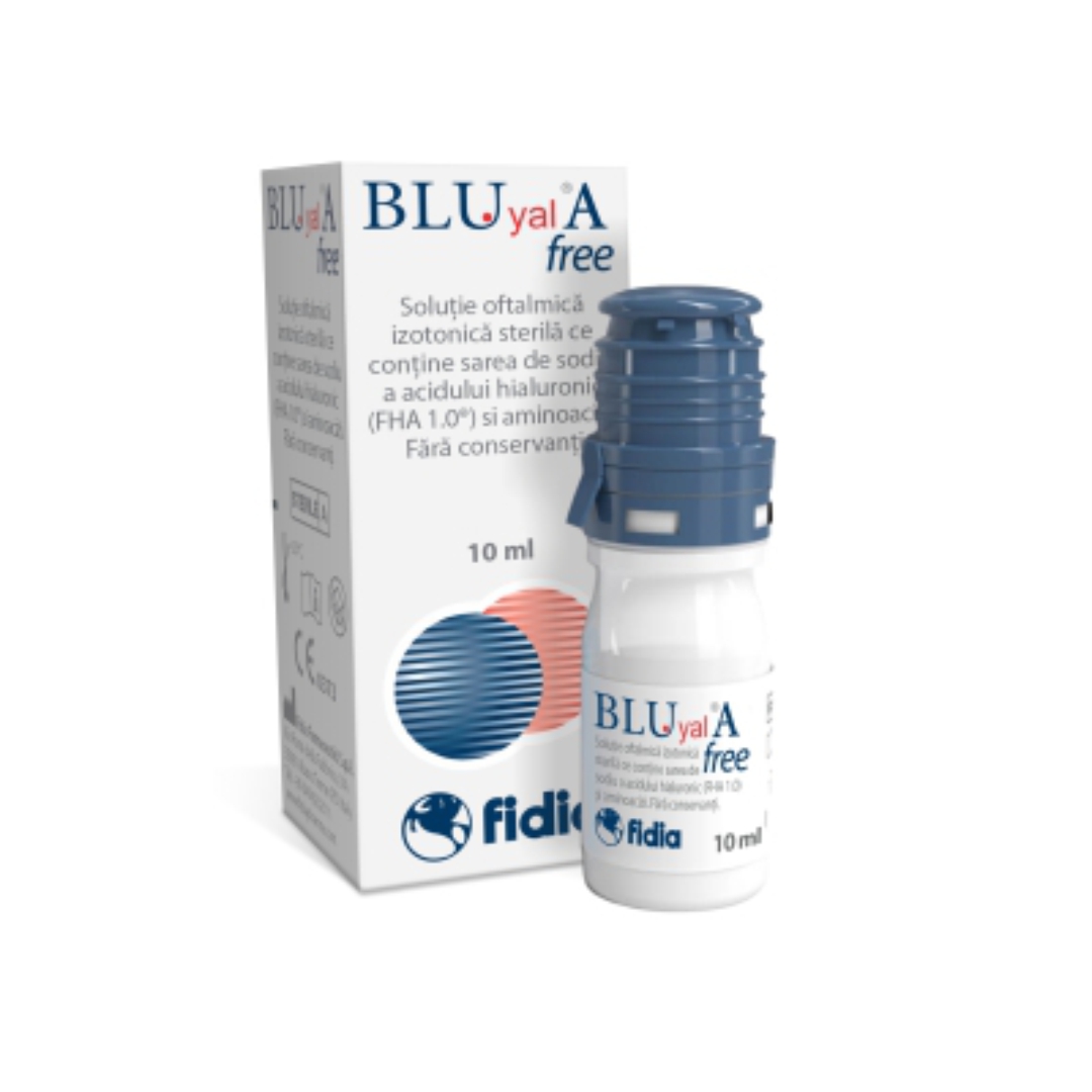 Solutie oftalmica Blu Yal A Free, 10 ml, Fidia