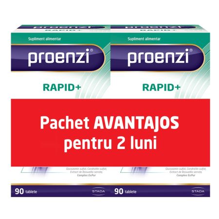 Pachet Proenzi Artrostop Rapid+, 90 + 90 tablete, Walmark