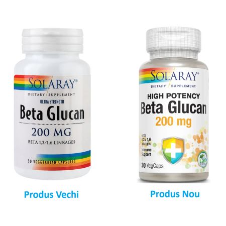 Beta Glucan, 200 mg, 30 capsule vegetale, Secom 675083