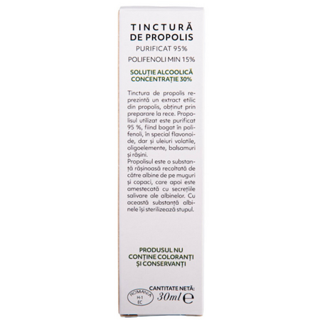 Tinctura de propolis purificat 95%, 30 ml, Albina Carpatina 723266