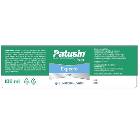 Patusin Expecto sirop pentru copii, 100 ml, Laropharm 705154