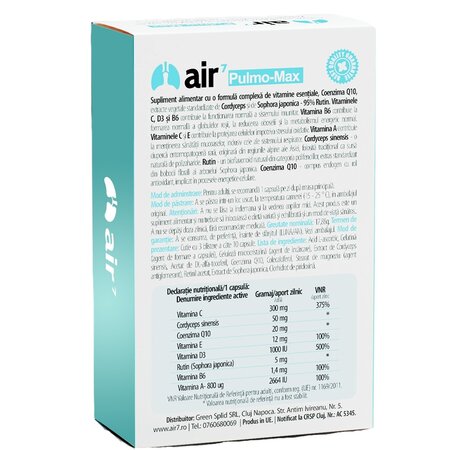 Air 7 Pulmo-Max, 30 capsule, Green Splid 673755