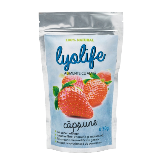 Capsuni liofilizate Lyolife, 30 g, Lifesense