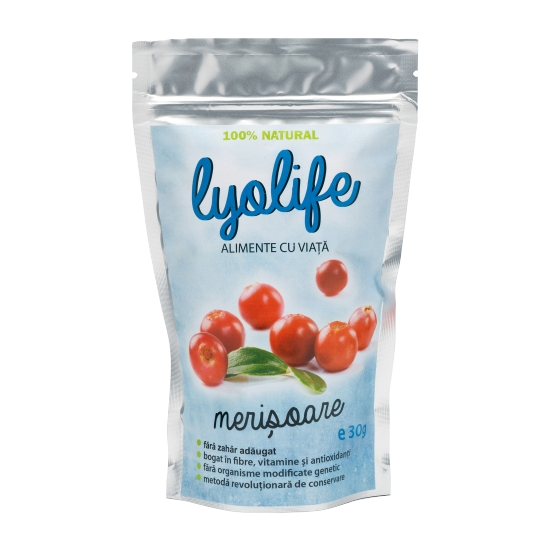 Merisoare liofilizate Lyolife, 30 g, Lifesense