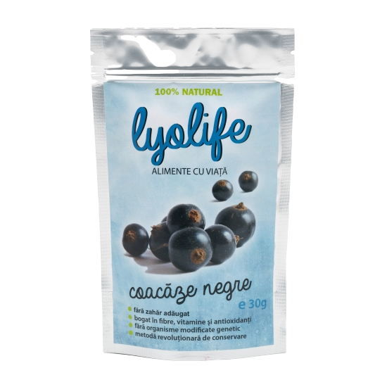 Coacaze negre liofilizate Lyolife, 30 g, Lifesense