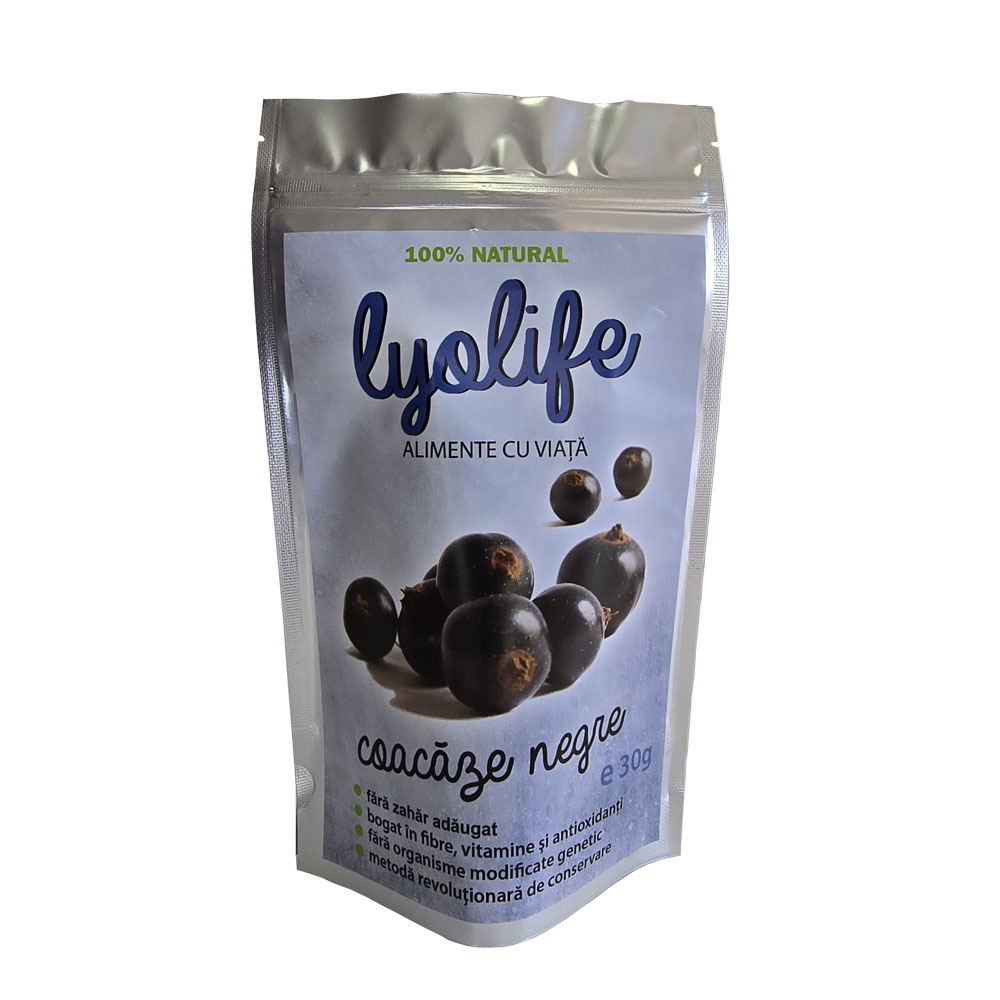 Coacaze negre liofilizate Lyolife, 30 g, Lifesense